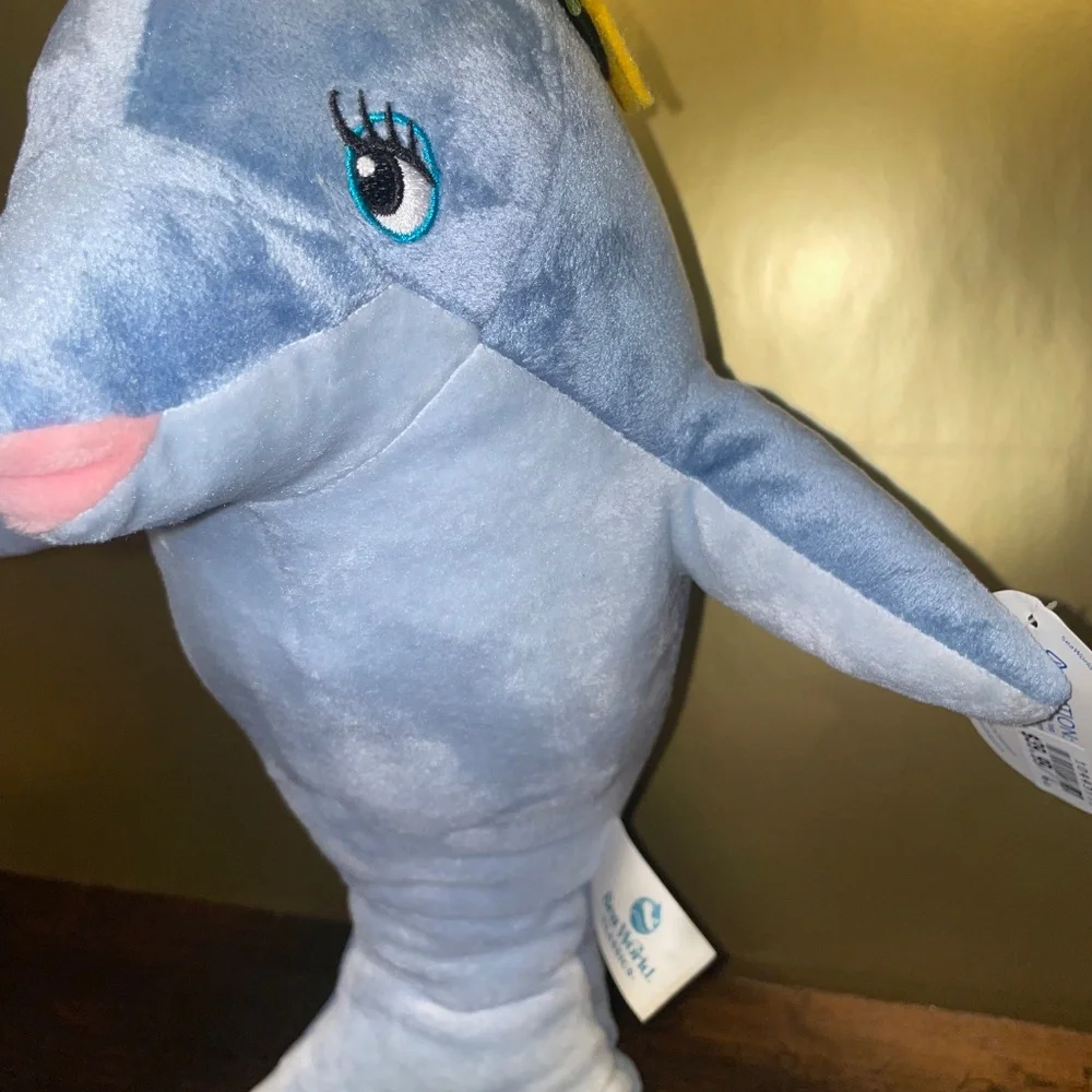 NEW Sea World Dolly Dolphin Plush‎ Stuffed Animal Toy 17